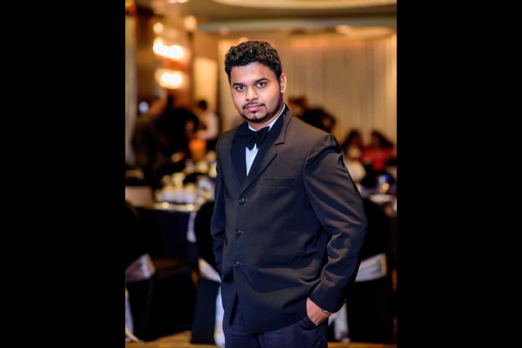 MiHCM employee at an evening event
