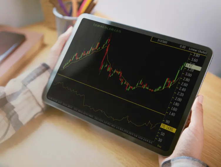 Business people working on forex trading and stock finance accounts