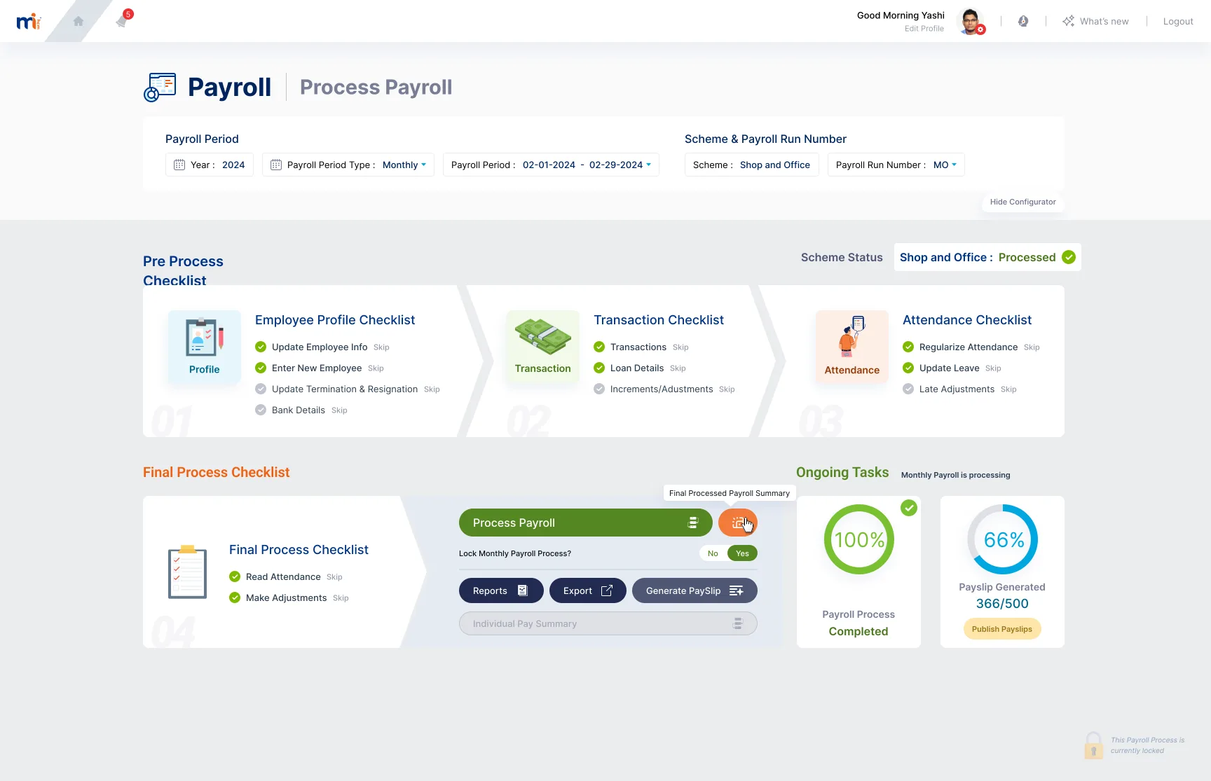 ระบบจัดการเงินเดือนและการปฏิบัติตามกฎระเบียบในหลายประเทศในMiHCM Enterprise