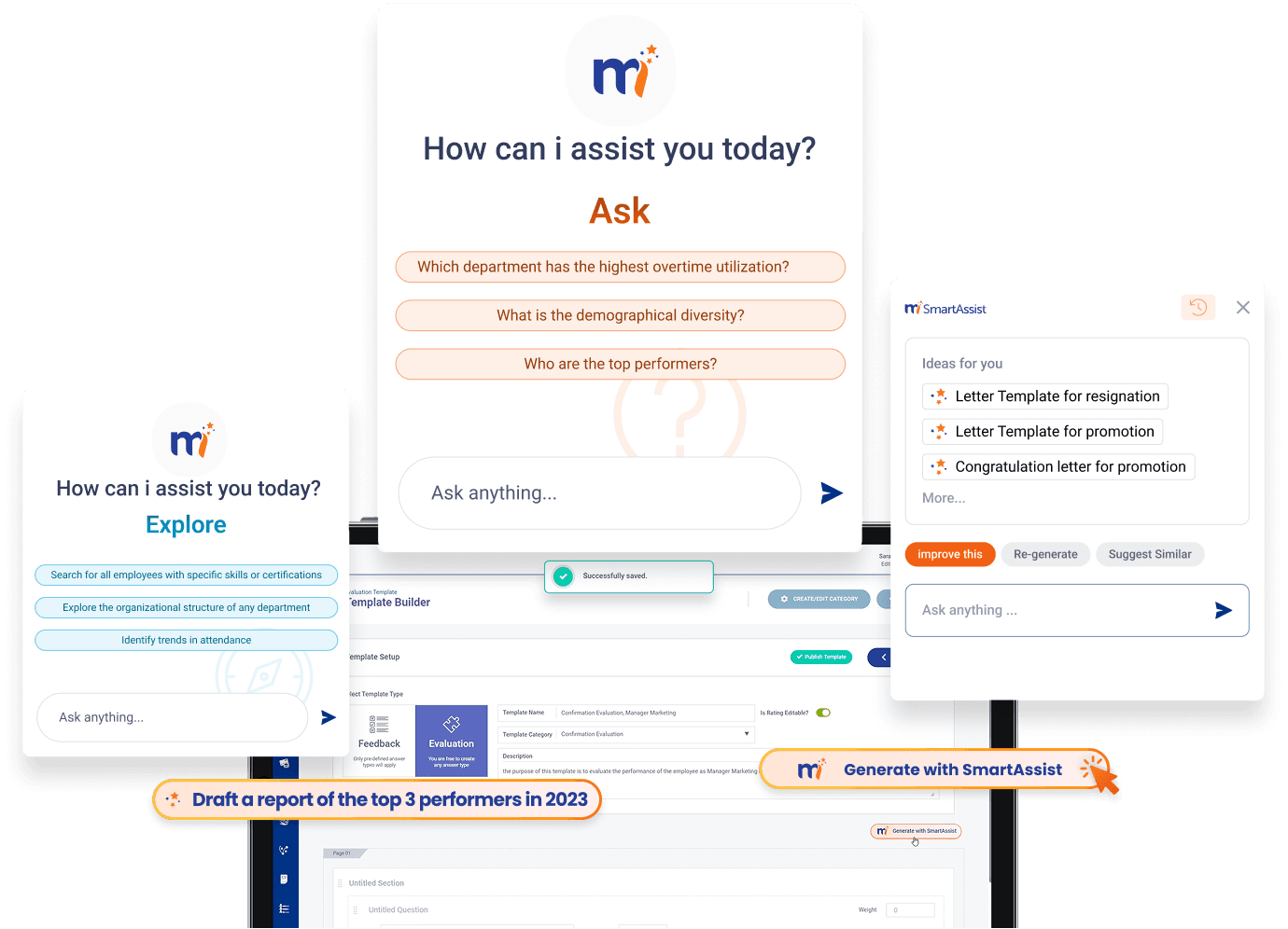 MiHCM SmartAssist antara muka produk