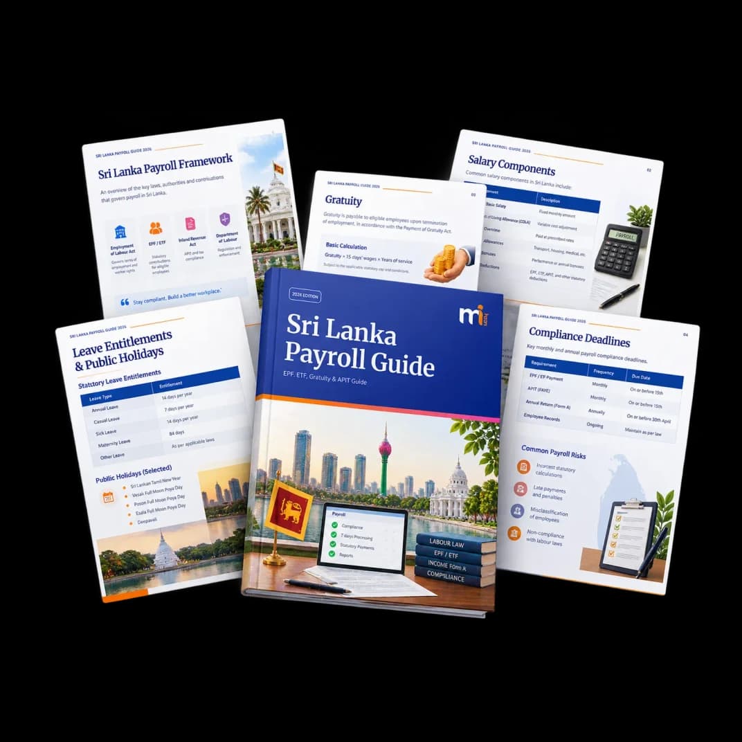Sri Lanka payroll compliance 2026 — EPF, ETF, Gratuity and APIT