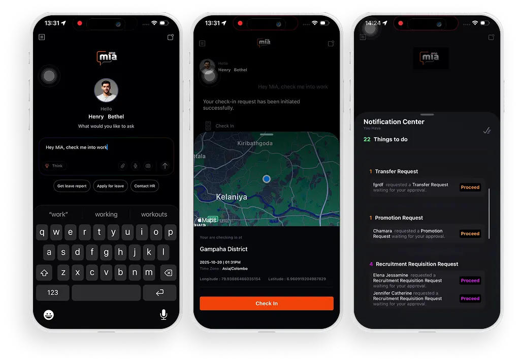 MiA ONE employee and manager experience