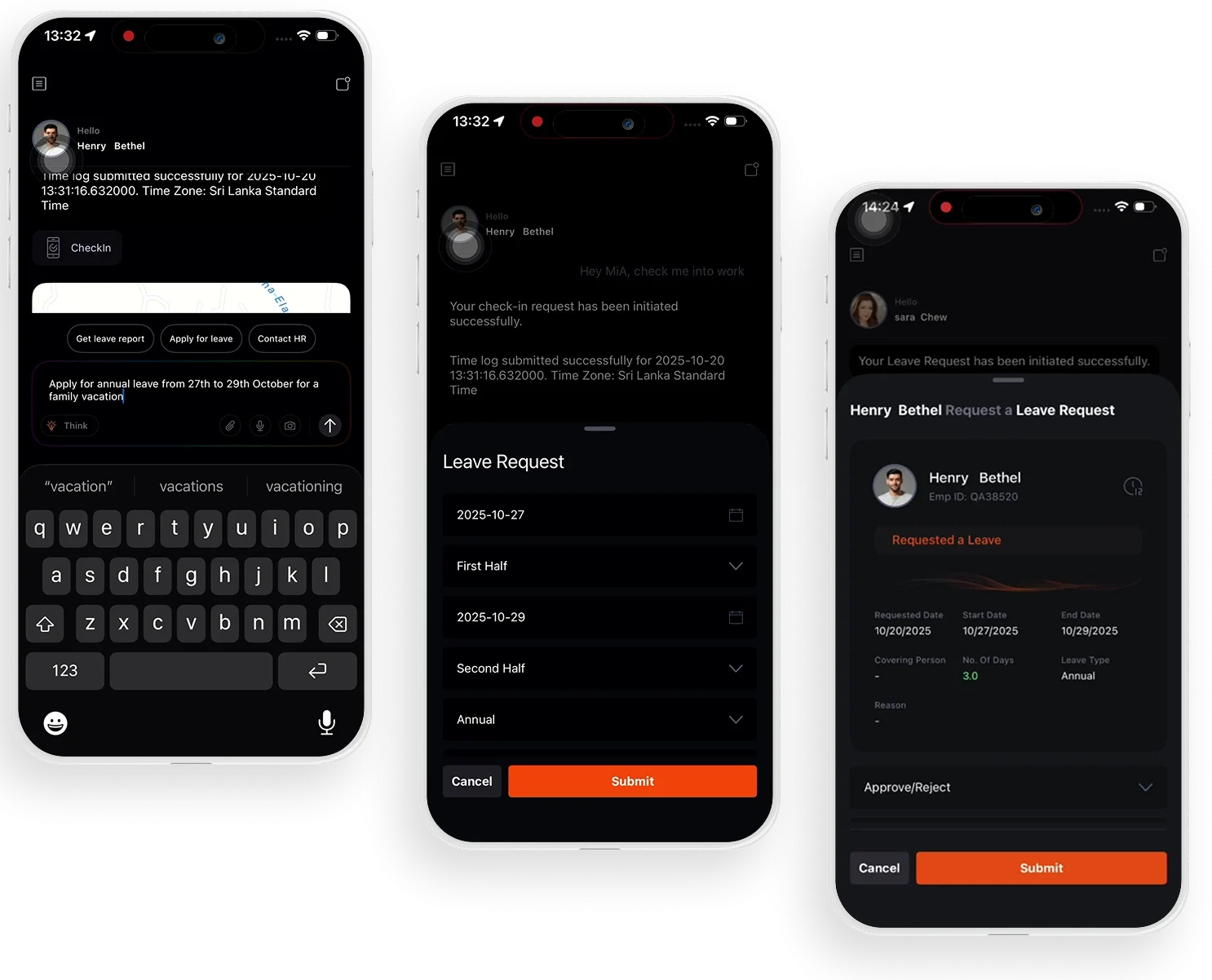 MiA ONE validates policies and pre-fills requests