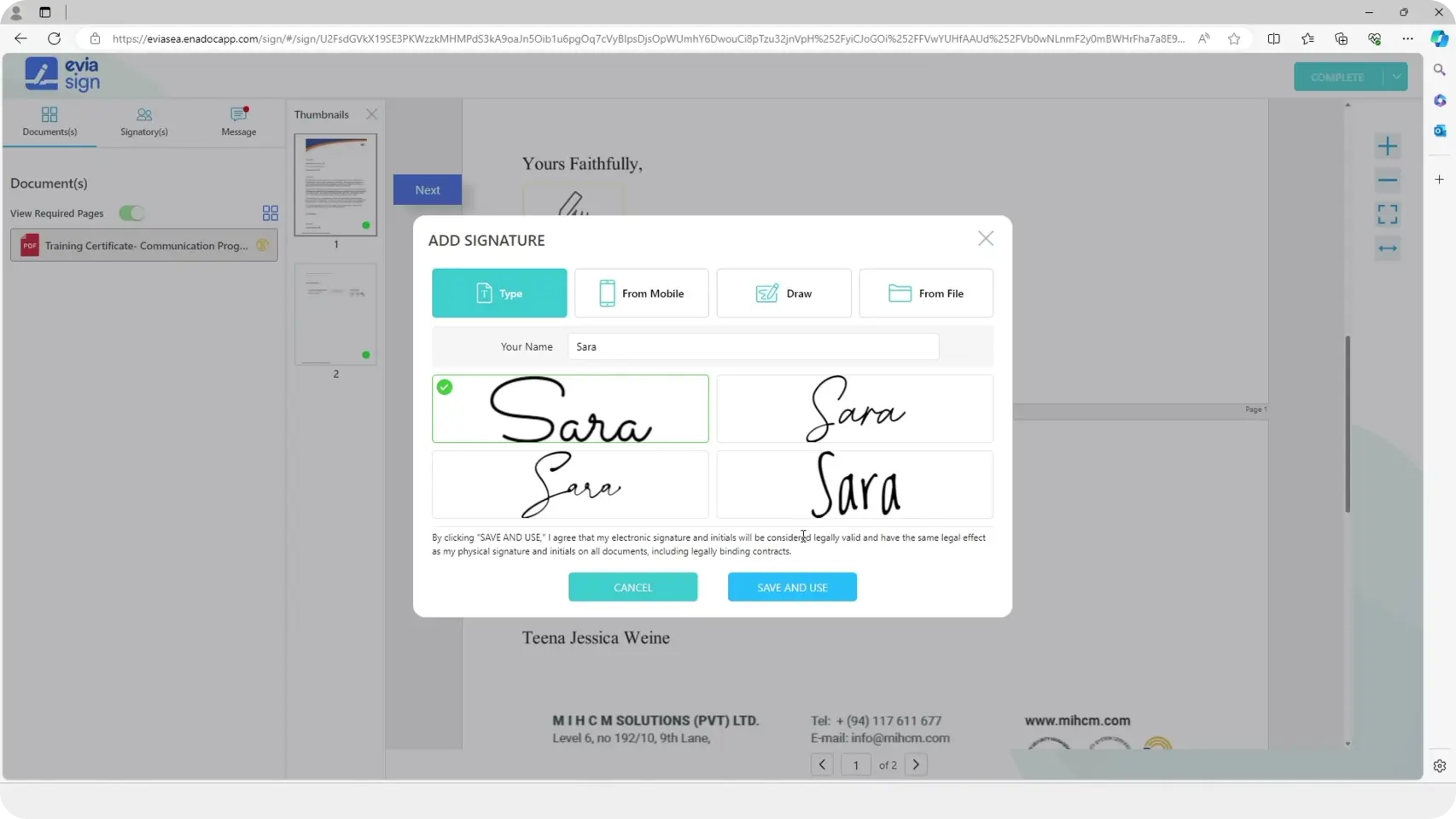 How MiHCM and Evia Sign empower digital workspaces with e-signing 1