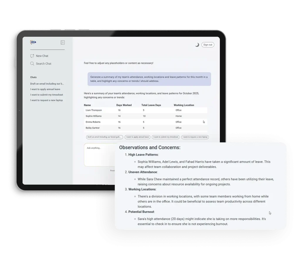 MiHCM’s MiA ONE: The unified AI employee experience app 3